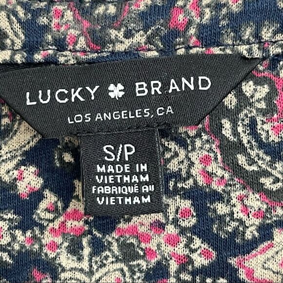 Lucky Brand Cotton Modal Popover Blouse Fairy Goth Whimsigoth Grunge Fall Size S - Picture 2 of 15